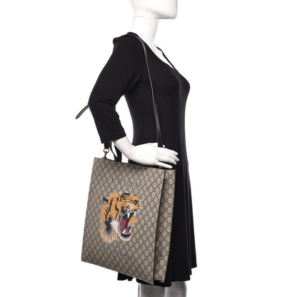 Gucci GG Supreme Monogram L'Aveugle Par Amour Print Vertical Tote Black 2 of 12