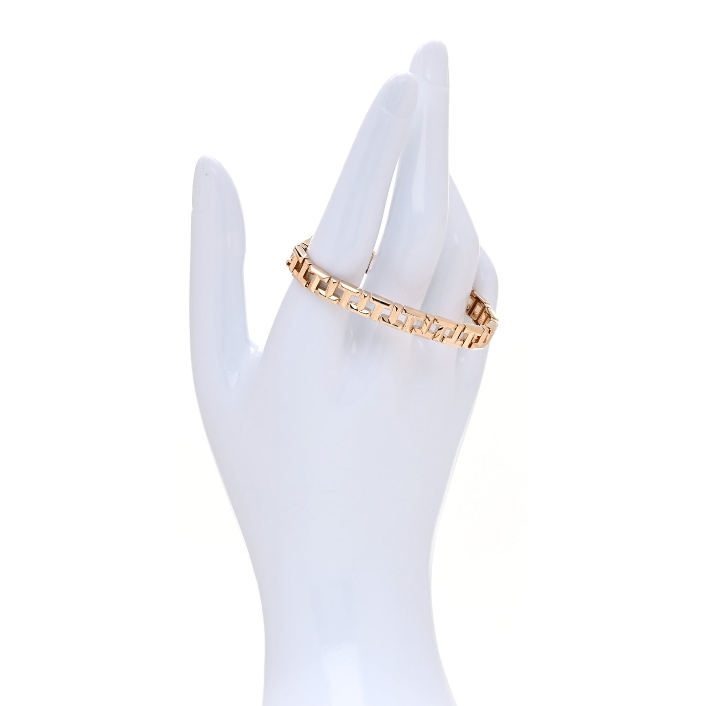 18K Rose Gold Narrow T True Hinged Bangle Bracelet