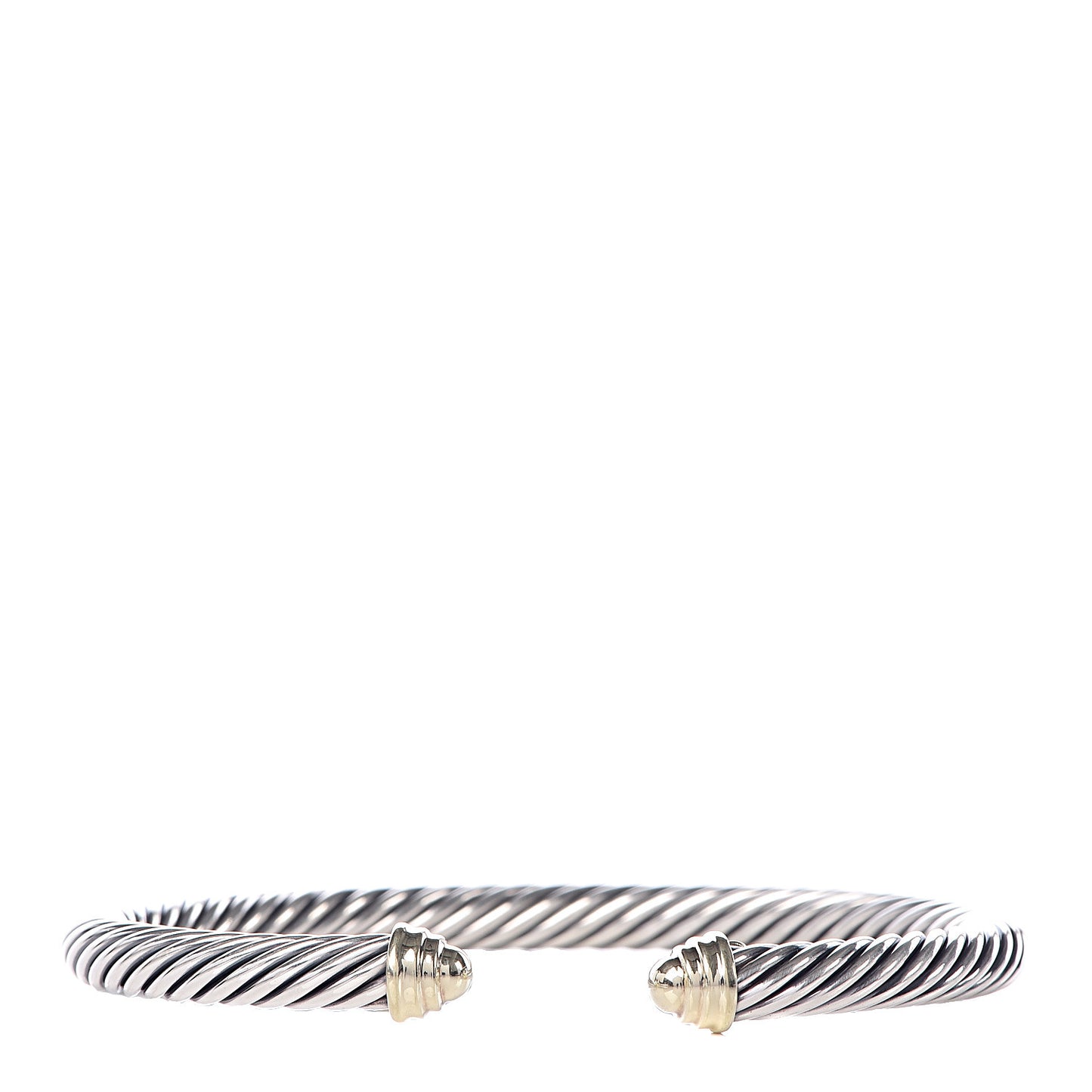 Sterling Silver 14K Yellow Gold 5mm Cable Classics Bracelet