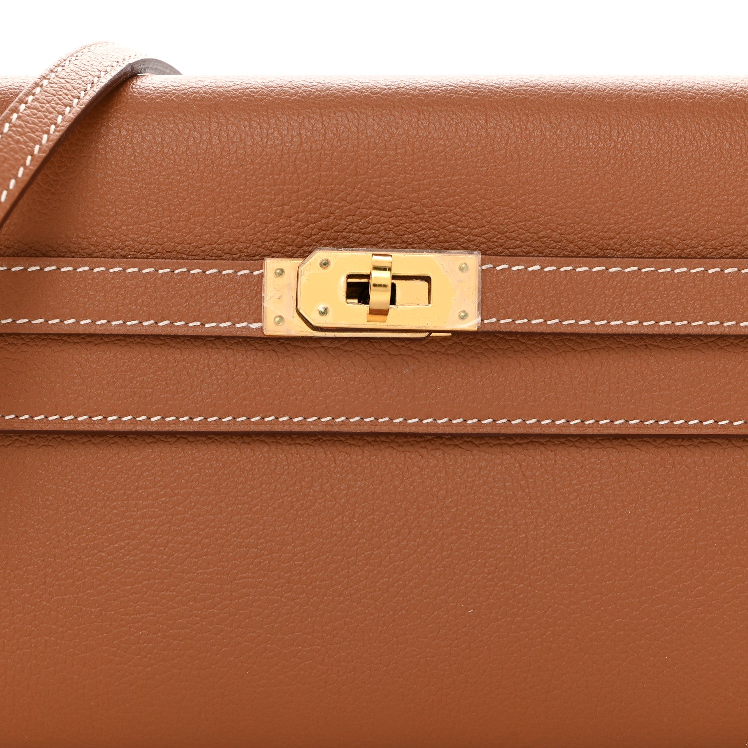 Hermes Evercolor Kelly Wallet To Go Gold 7 of 10