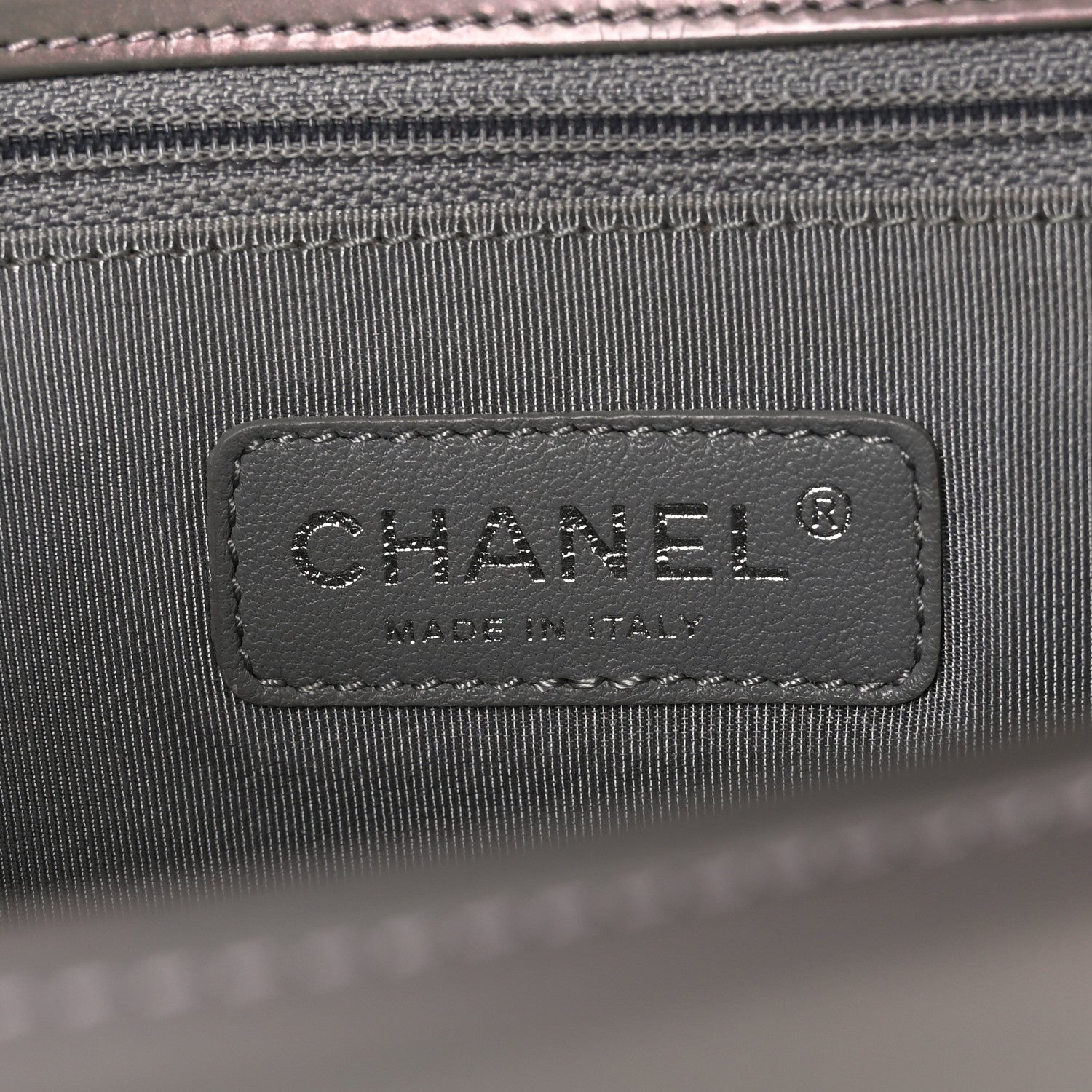 Chanel Glazed Calfskin Large Boy Flap Grey 6 of 10