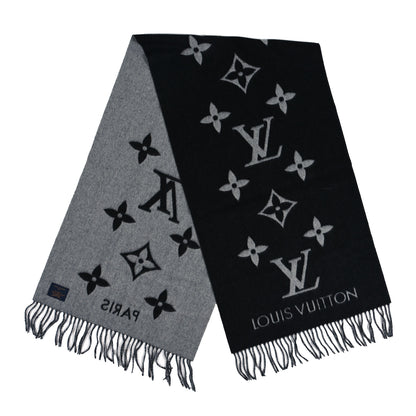 Louis Vuitton Cashmere Monogram Reykjavik Scarf Black 2 of 3