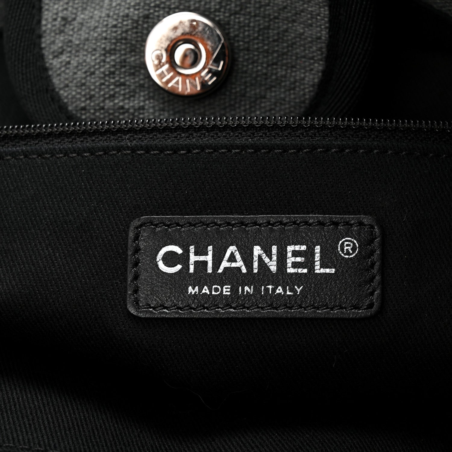 Chanel Canvas Large Deauville Tote Grey 6 of 10