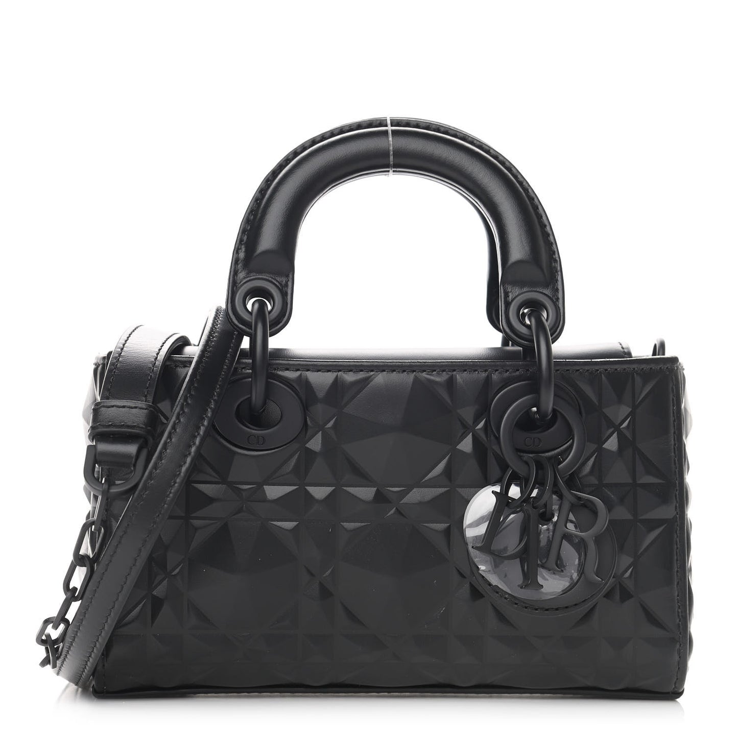 Calfskin Cannage Diamond Micro Lady D-Joy Black