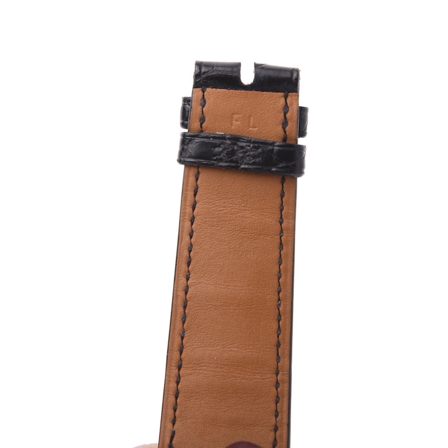 Shiny Alligator 33mm Cape Cod Watch Strap Black