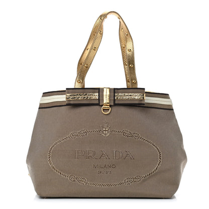 Prada Jacquard Logo Tote Corda 1 of 10