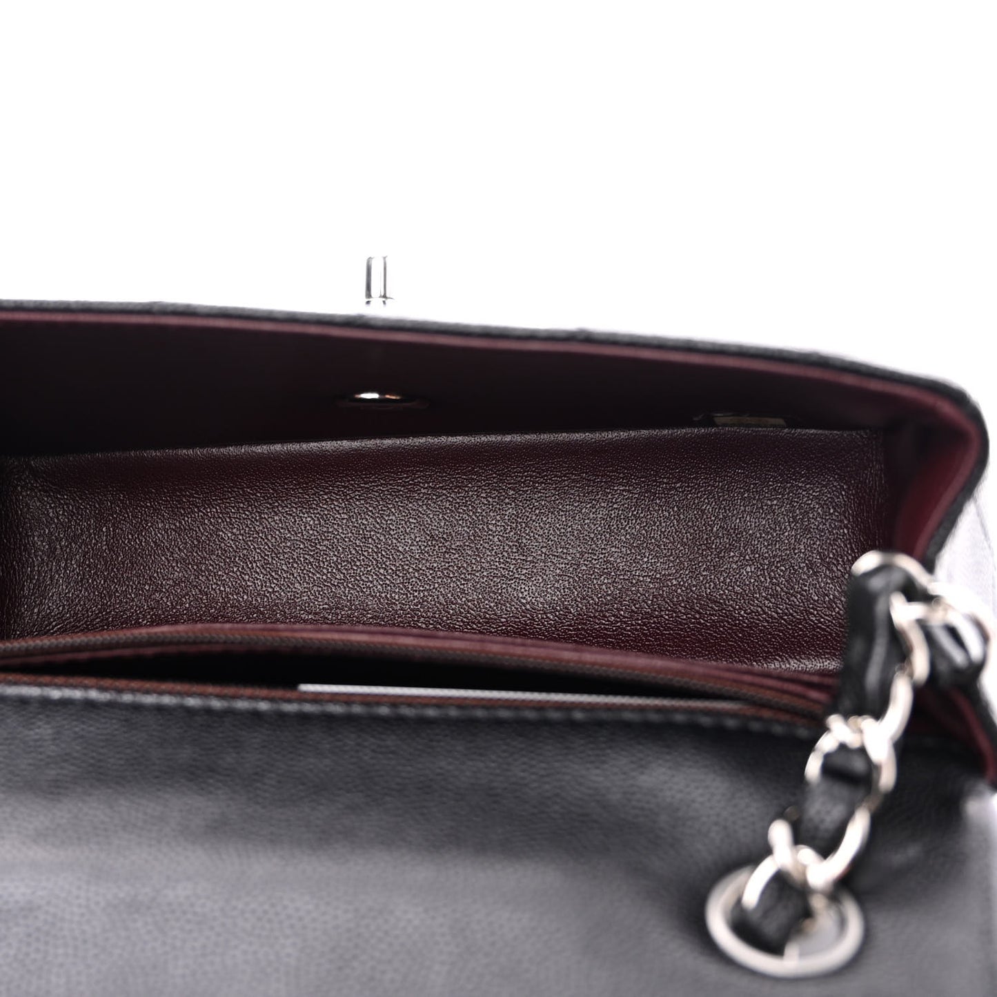 Caviar Quilted Mini Rectangular Flap Black