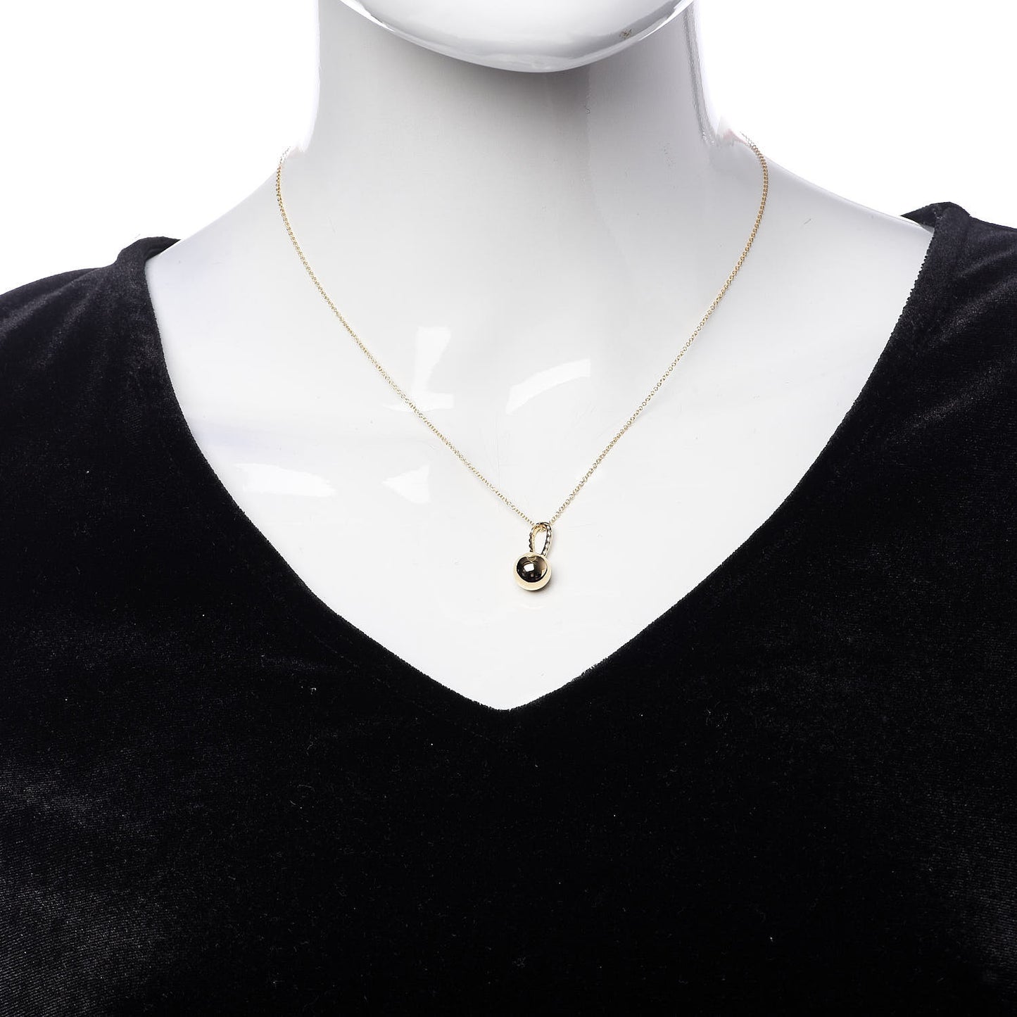 18K Yellow Gold Solari Drop Necklace