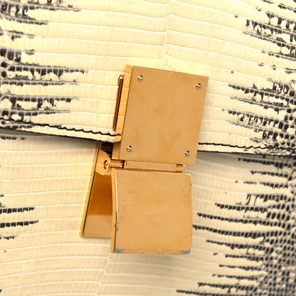 Celine Lizard Medium Classic Box Flap Bag Natural 11 of 13