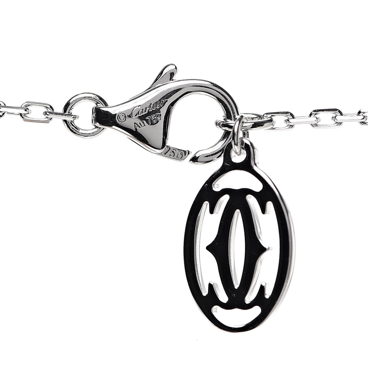 18K White Gold Diamond LM D'Amour Pendant Necklace