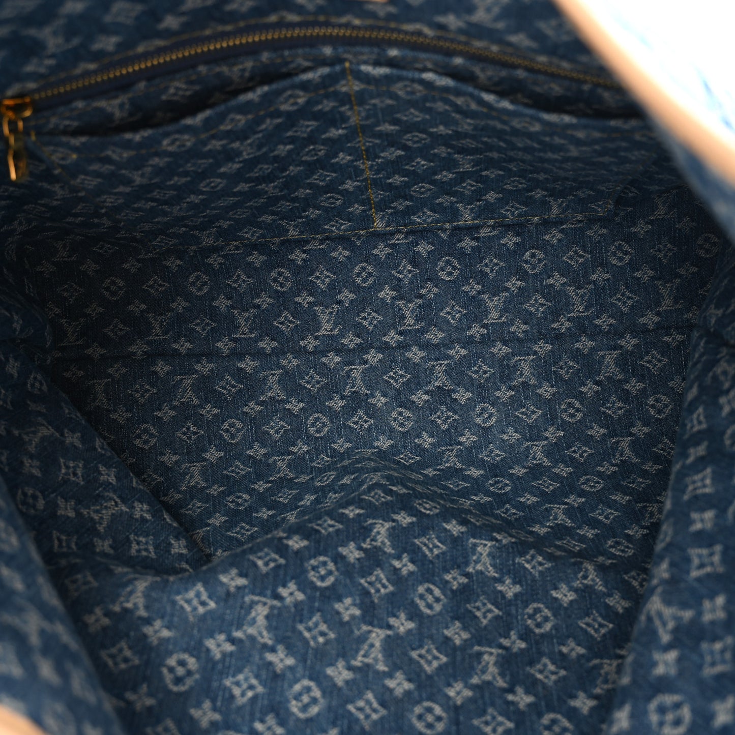 Monogram Denim CarryAll MM Blue