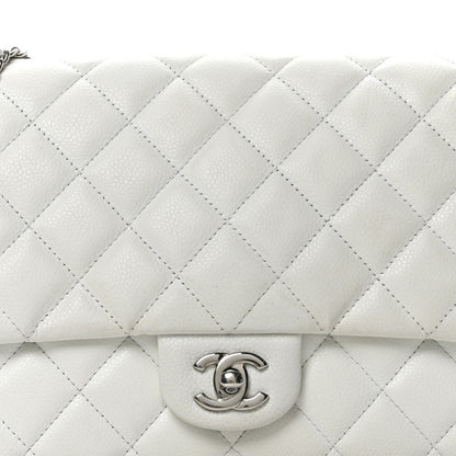 Chanel Caviar Quilted Clutch With Chain Flap White 8 of 10