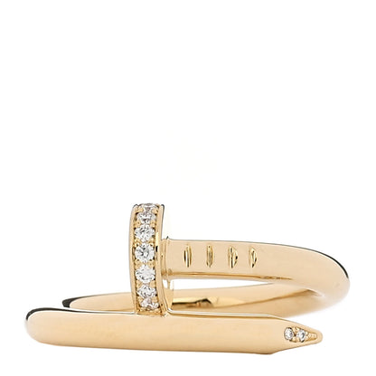 Cartier 18K Yellow Gold Diamond Juste Un Clou Ring 53 6.5 1 of 5