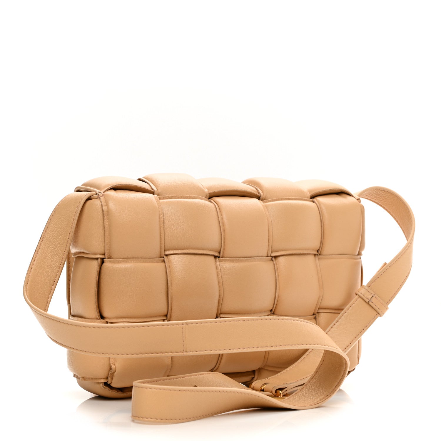 Bottega Veneta Nappa Maxi Intreccio Padded Cassette Crossbody Bag Almond 3 of 10