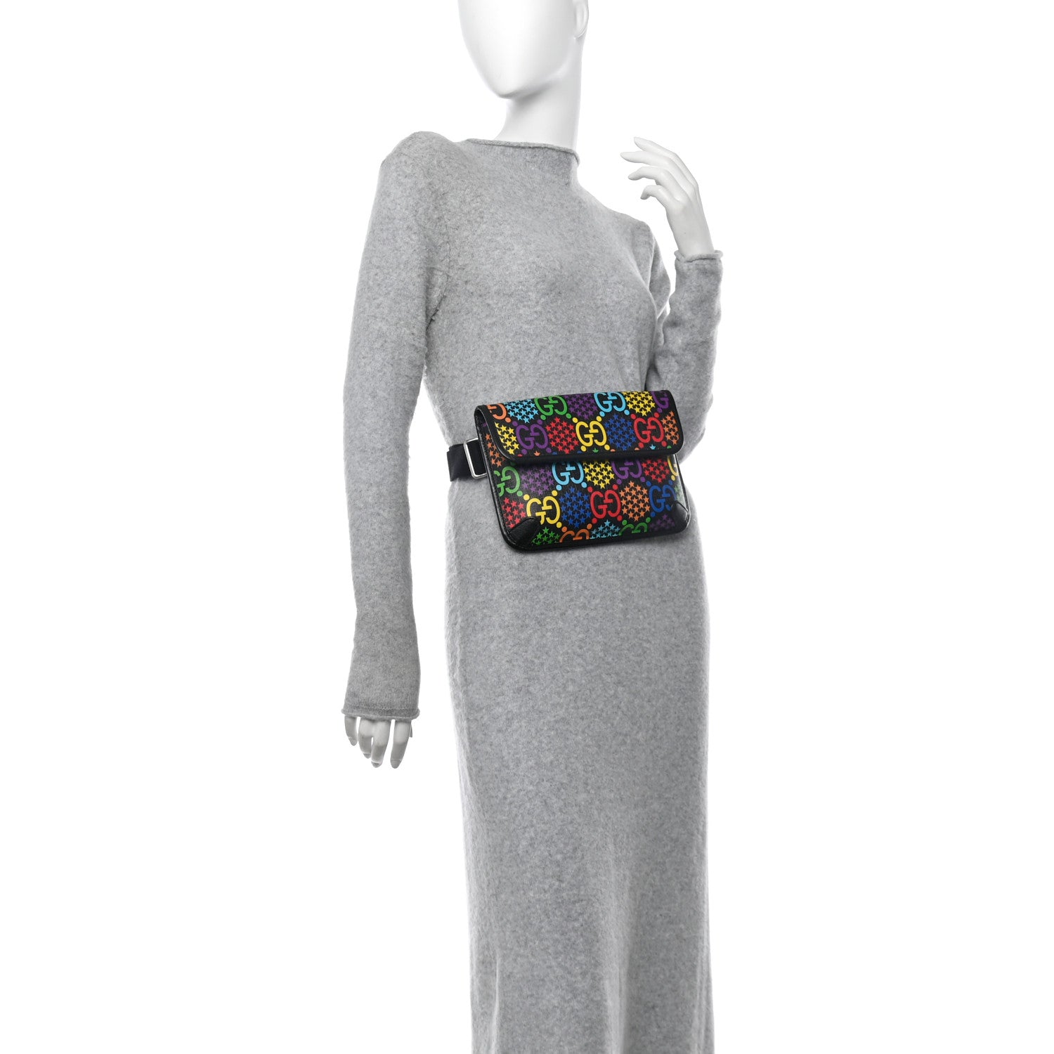 Gucci GG Supreme Monogram Psychedelic Slim Belt Bag Black 2 of 10
