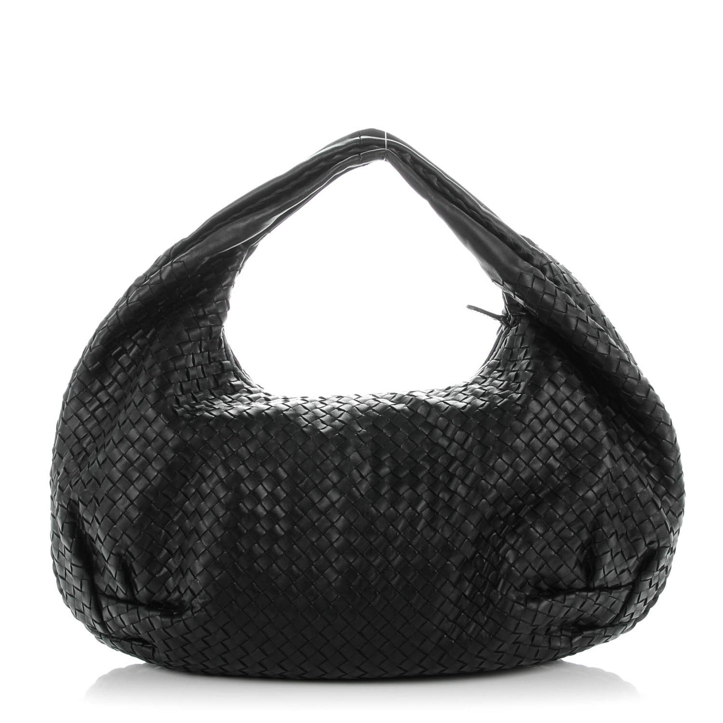 Nappa Intrecciato Large Belly Veneta Hobo Nero Black
