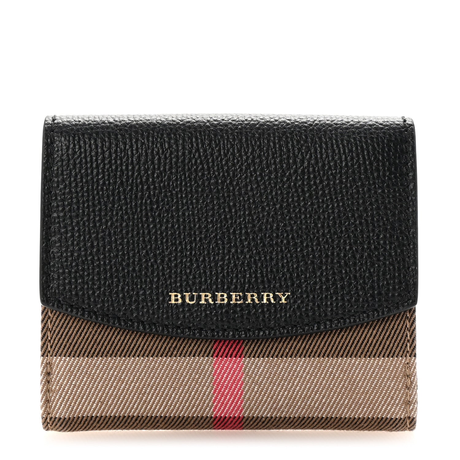 Burberry House Check Luna French Wallet Black 1 of 7