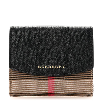 Burberry House Check Luna French Wallet Black 1 of 7