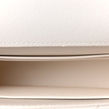 Chanel Caviar Quilted Coco Handle Clutch With Chain White 5 of 11