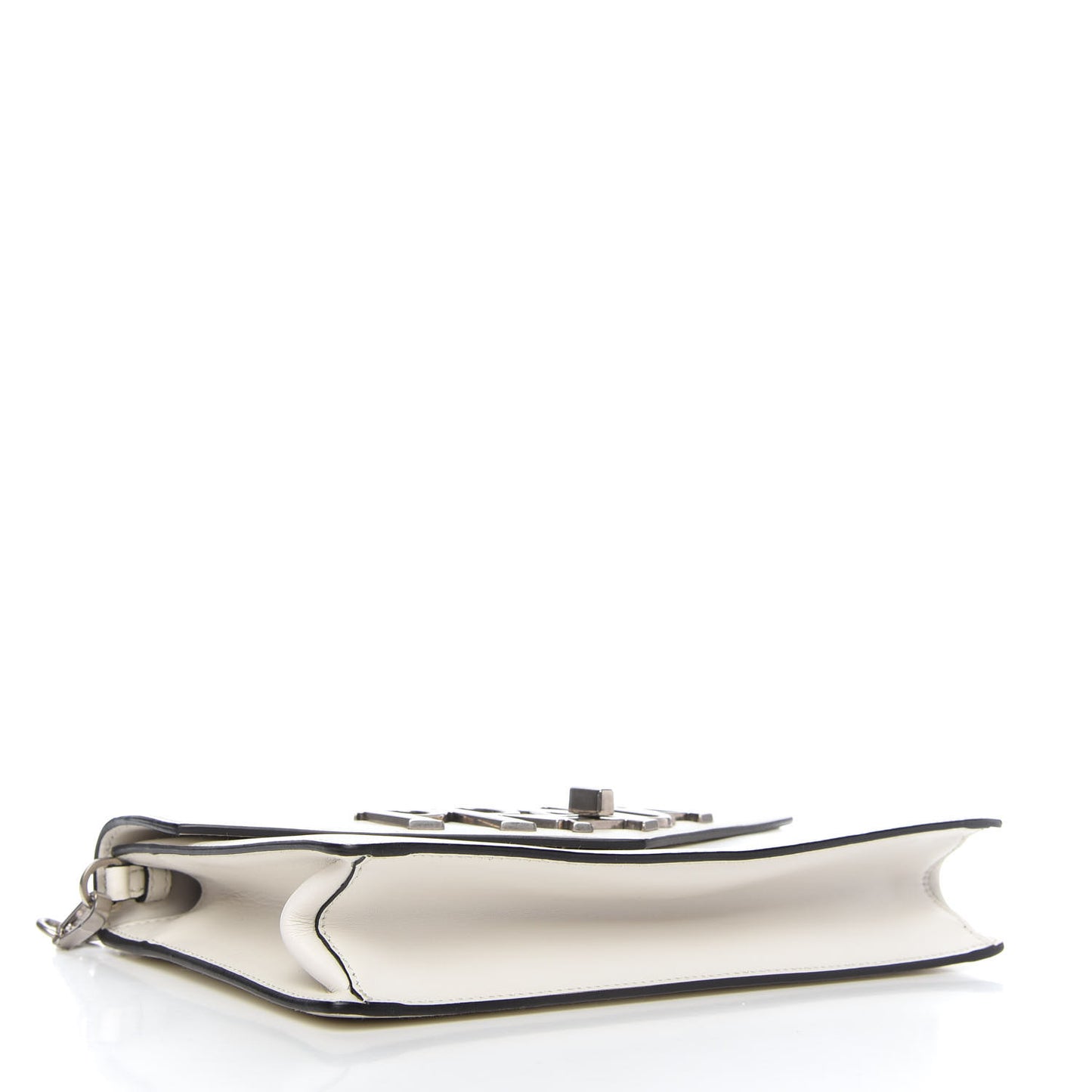 Spazzolato Logo Envelope Shoulder Bag White