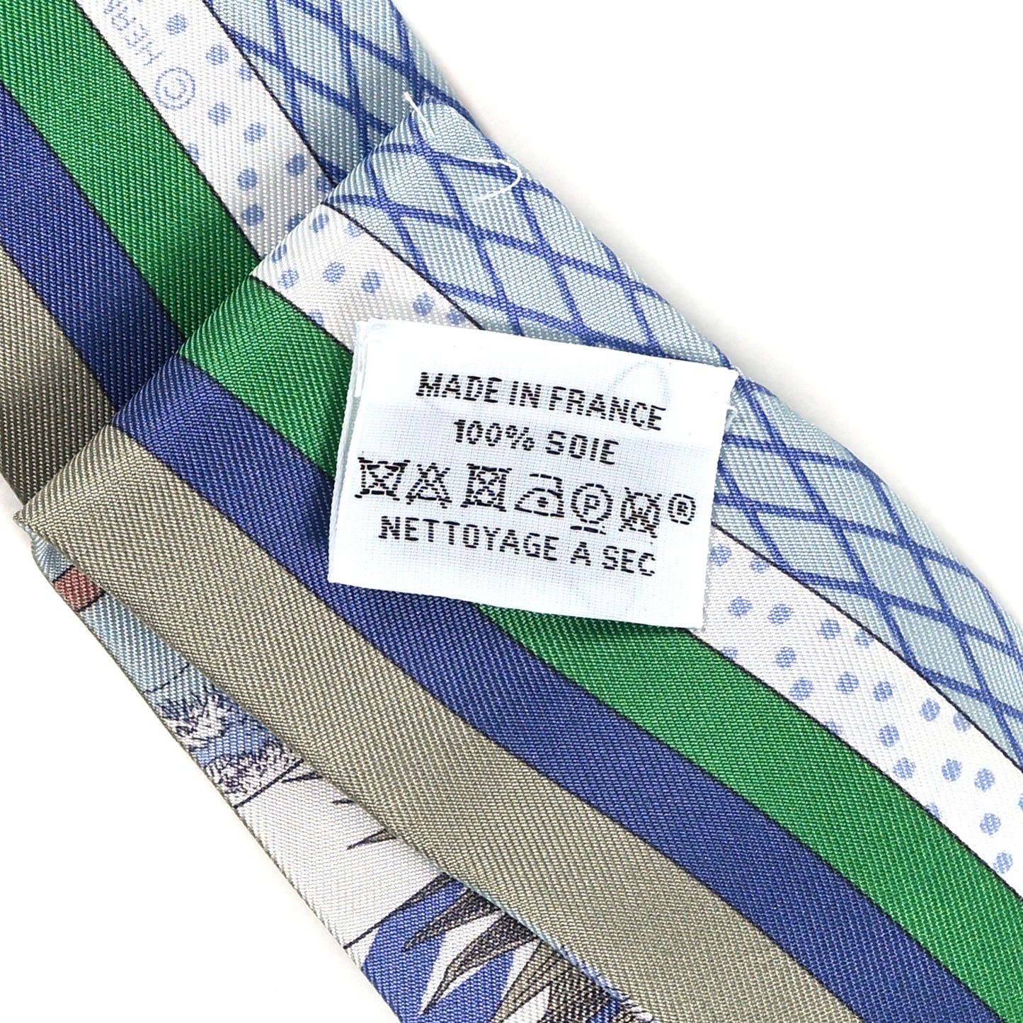 Silk Twilly Grand Theatre Nouveau Bleu Glacier Vert White