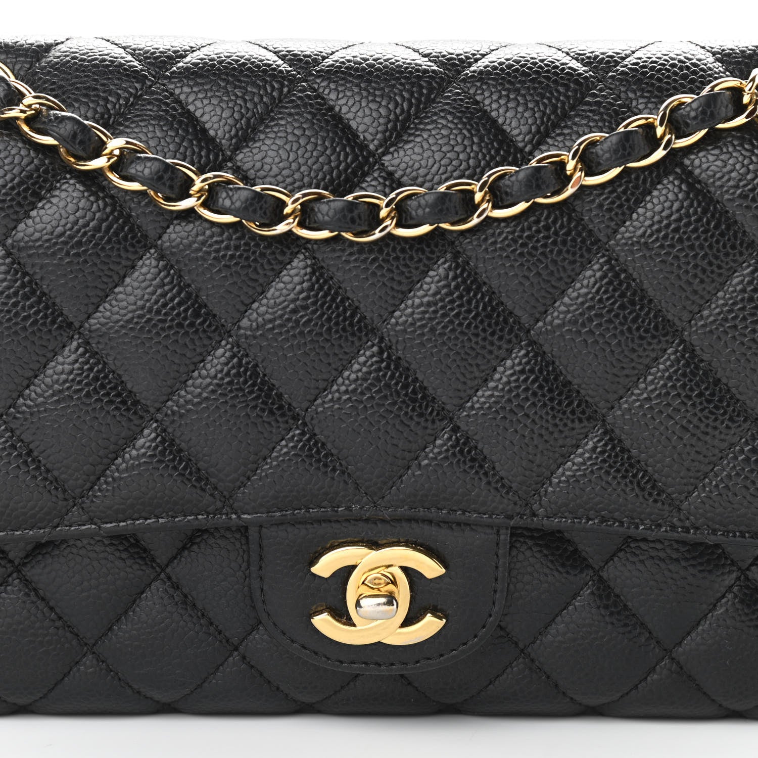 Chanel Caviar Quilted Medium Double Flap Black 8 of 10
