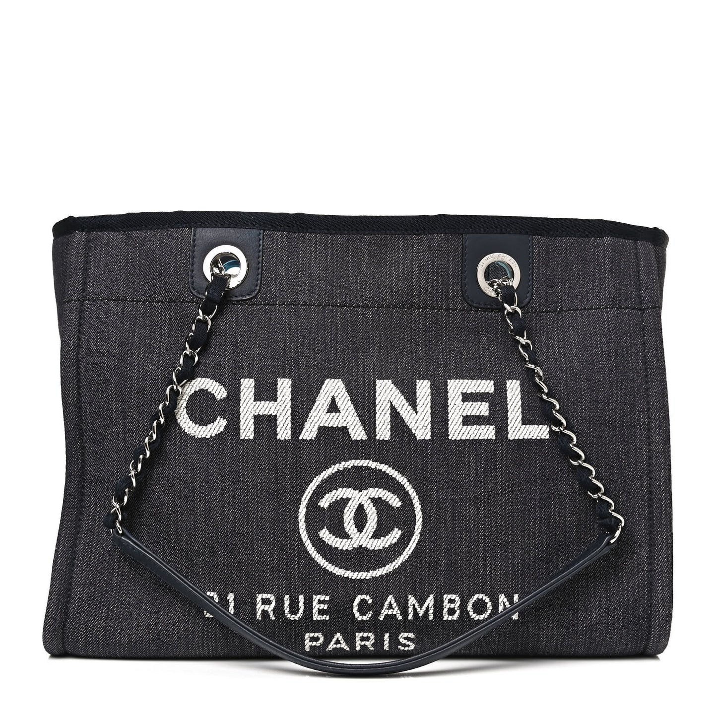 Denim Small Deauville Tote Dark Blue