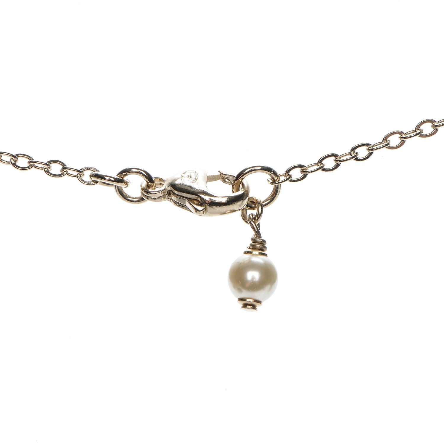 Chanel Crystal CC Necklace Gold 5 of 5