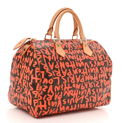 Louis Vuitton Monogram Graffiti Speedy 30 Orange 3 of 9