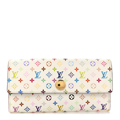 Louis Vuitton Monogram Multicolor Sarah Wallet White Figue 1 of 7