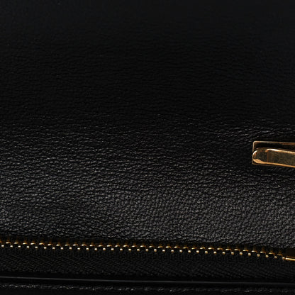 Balenciaga Grained Calfskin Ville Wallet on Chain Black 9 of 9