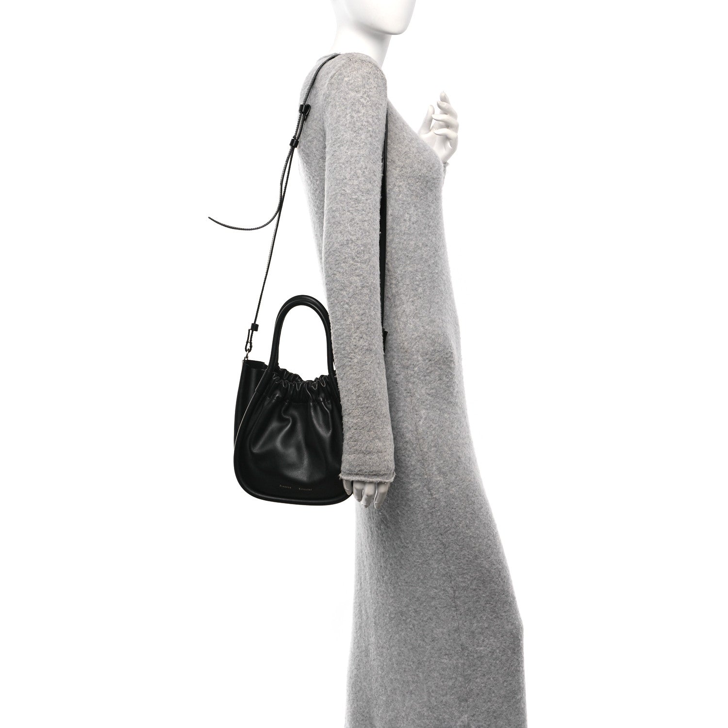 Proenza Schouler Calfskin Small Ruched Tote Black 2 of 11