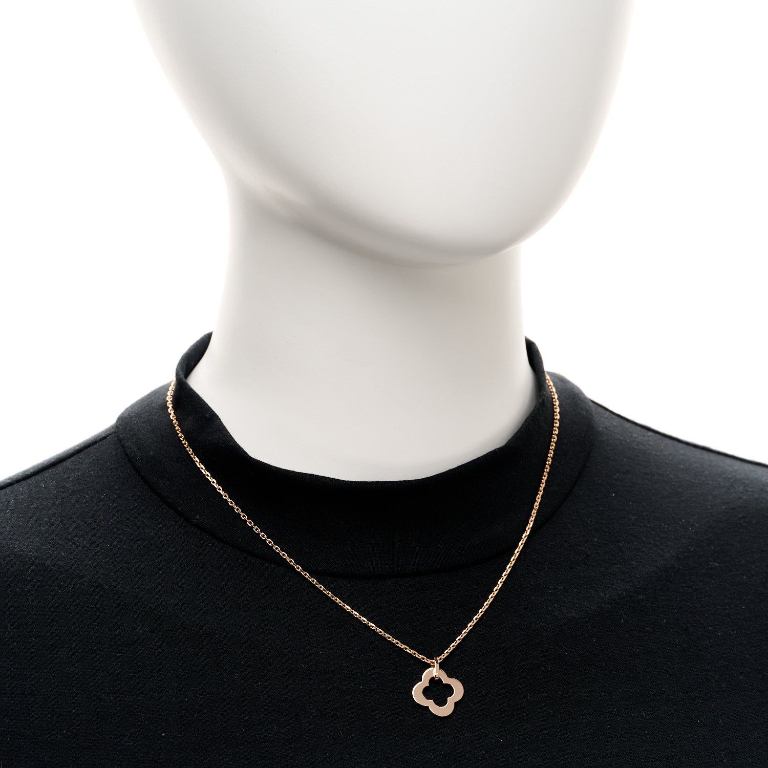 Van Cleef & Arpels 18K Rose Gold Byzantine Alhambra Pendant Necklace 2 of 5
