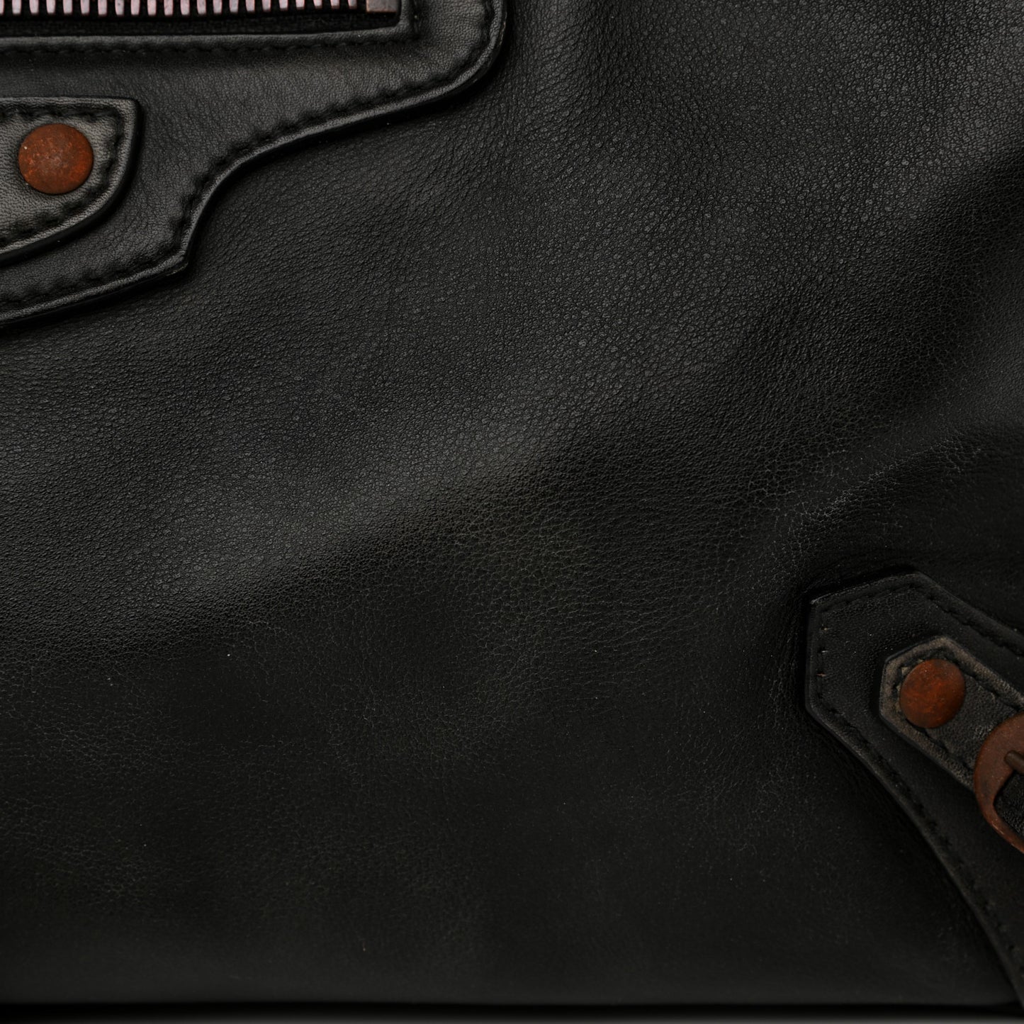Used Calfskin Rust Hardware Neo Classic City Black