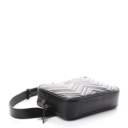 Gucci Calfskin Matelasse Mens GG Marmont Belt Bag 100 40 Black 3 of 8