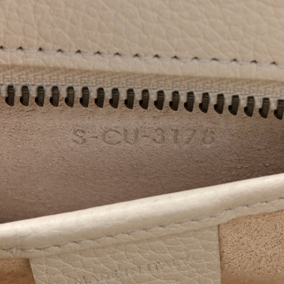Celine Drummed Calfskin Nano Luggage White 8 of 11