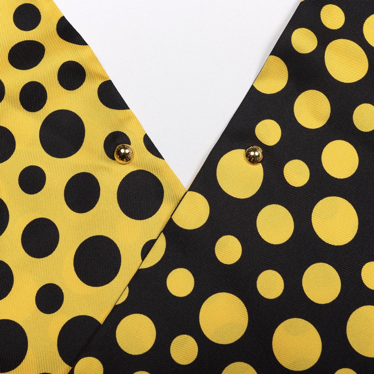 LOUIS VUITTON Silk Kusama Infinity Dots Snood Scarf Black Yellow