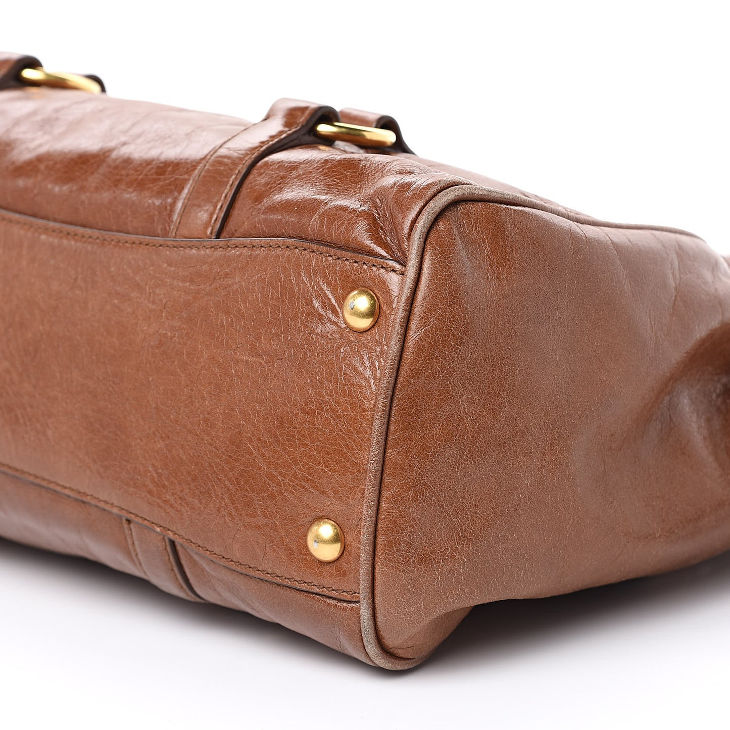 Vitello Lux Gathered Tote Palissandro