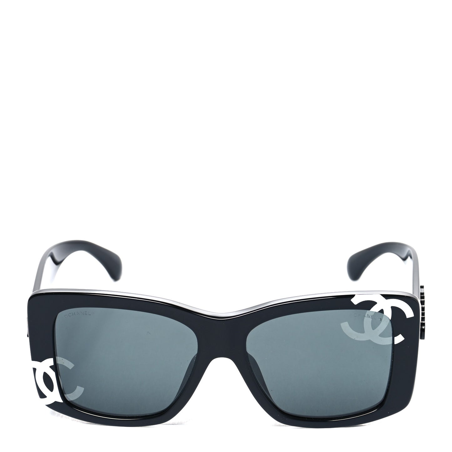 Acetate CC Logo Square Sunglasses 71472 Black