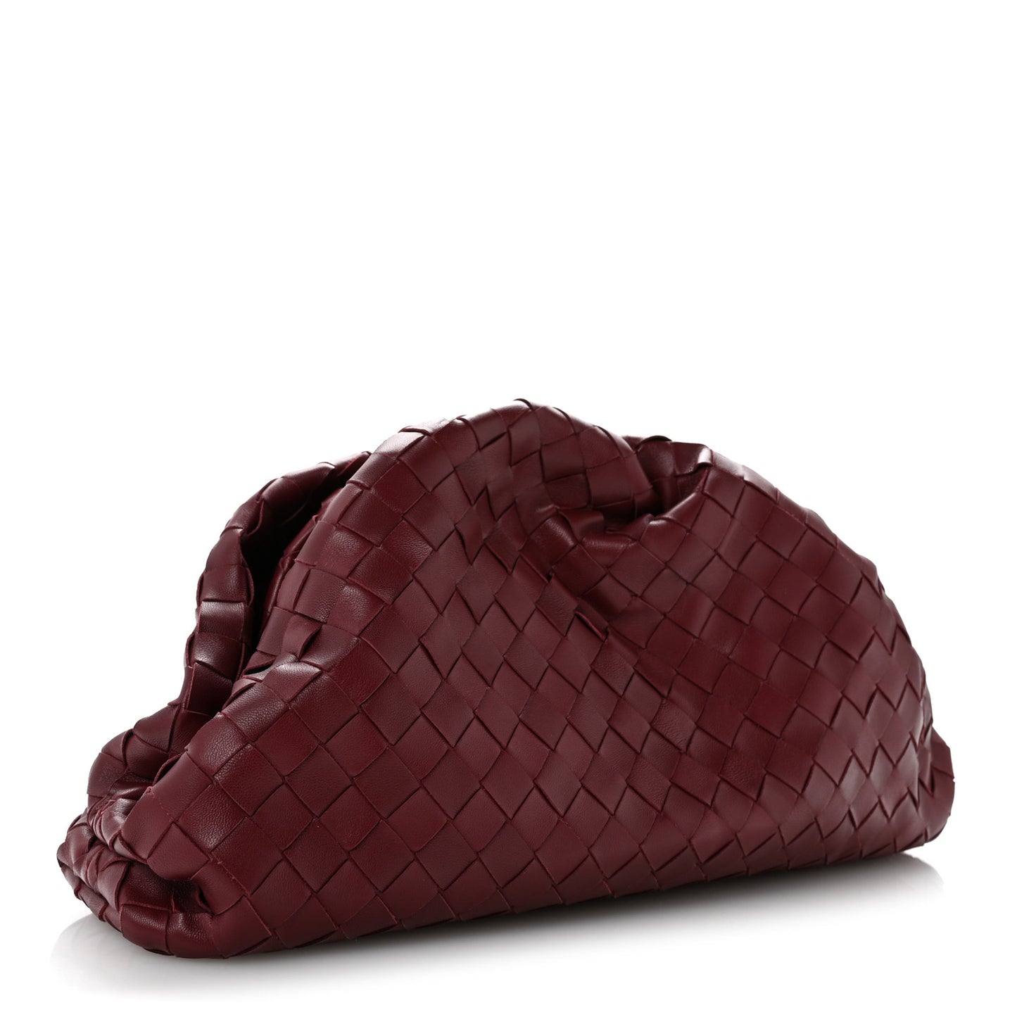 Nappa Maxi Intrecciato The Pouch Oversized Clutch Bordeaux