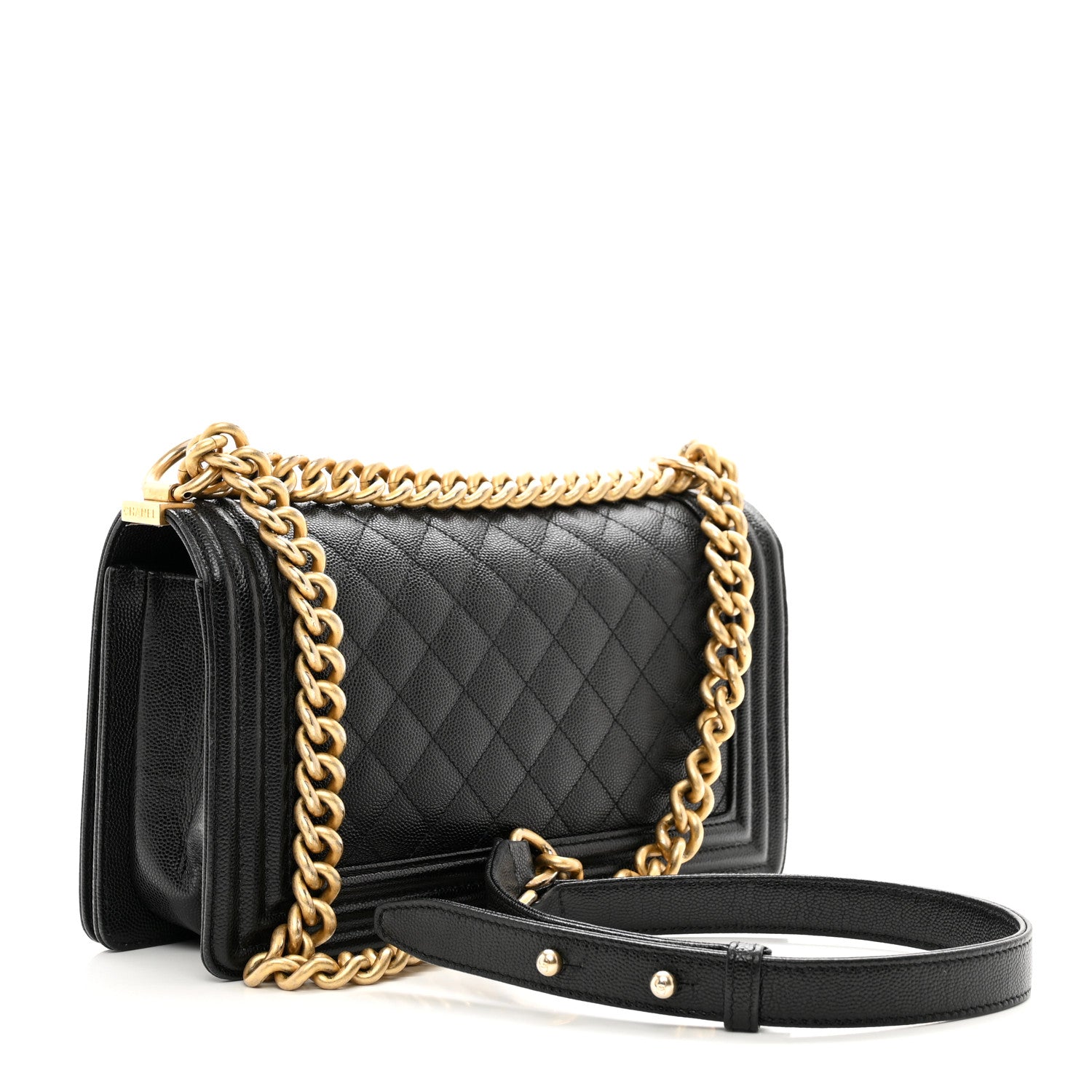Chanel Caviar Quilted Medium Boy Flap Black 4 of 14