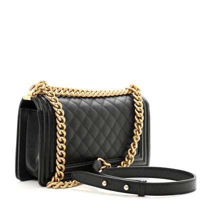 Chanel Caviar Quilted Medium Boy Flap Black 4 of 14