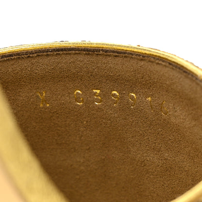 Chanel Glitter Fabric CC Mules 39 Gold Black 8 of 9