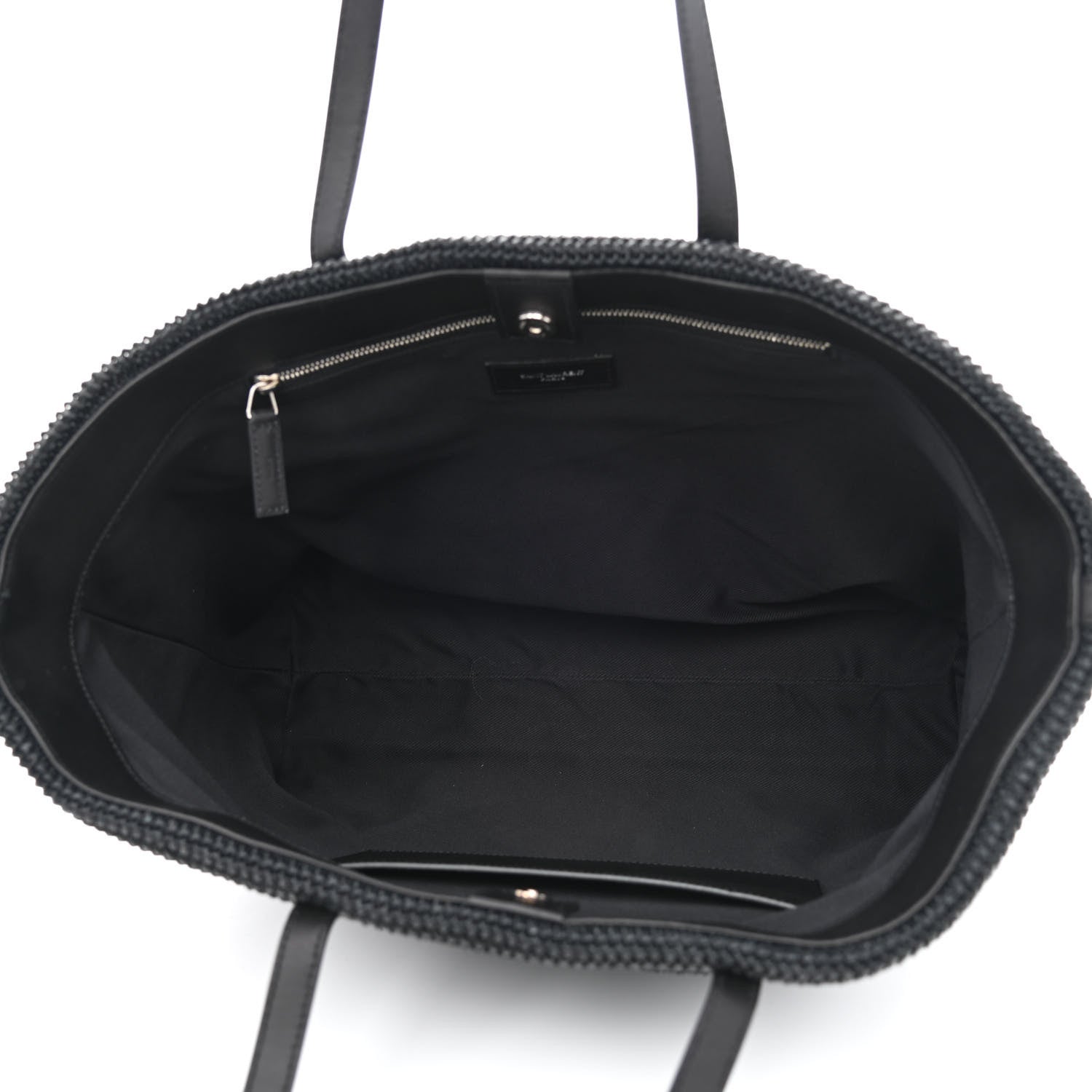 Saint Laurent Raffia Tote Black 5 of 12