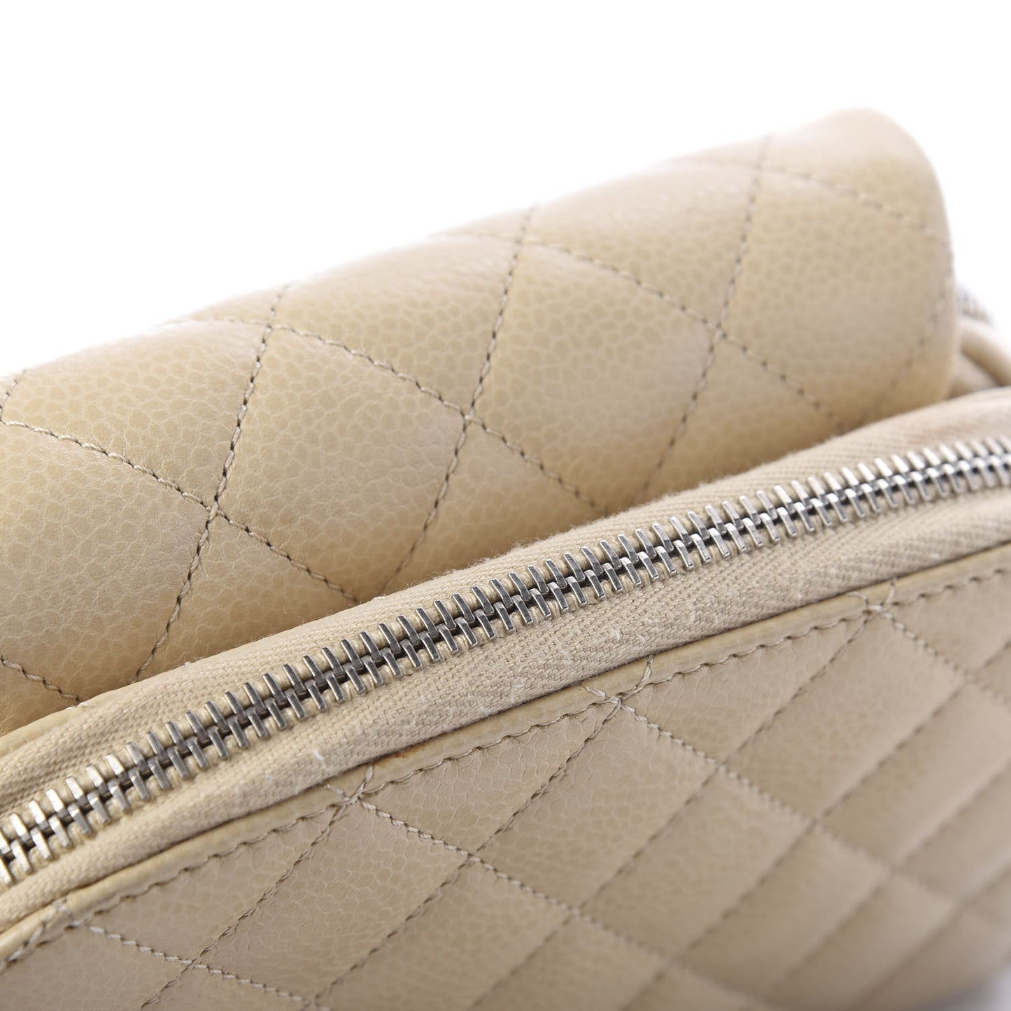 Caviar Quilted New Mini Flap Beige Clair