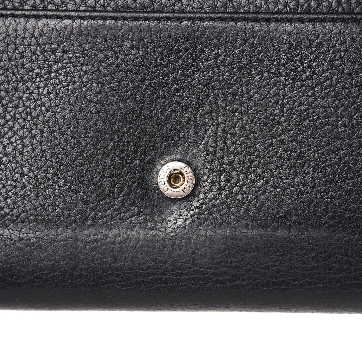 Pebbled Calfskin Large Soho Continental Wallet Black