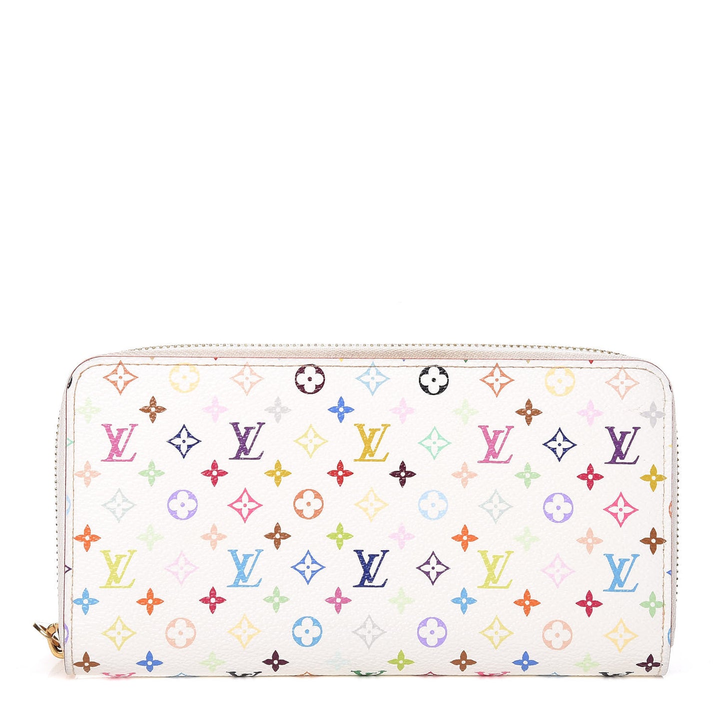 Monogram Multicolor Zippy Wallet White Orange