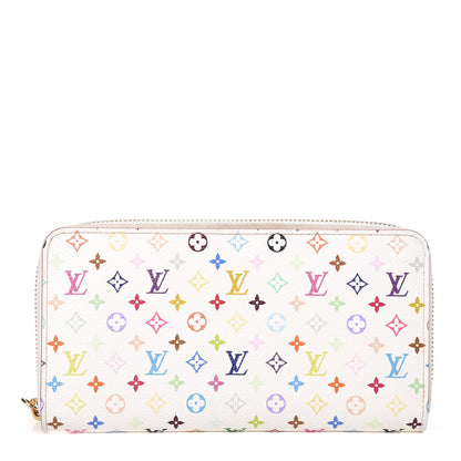 Louis Vuitton Monogram Multicolor Zippy Wallet White Orange 1 of 14