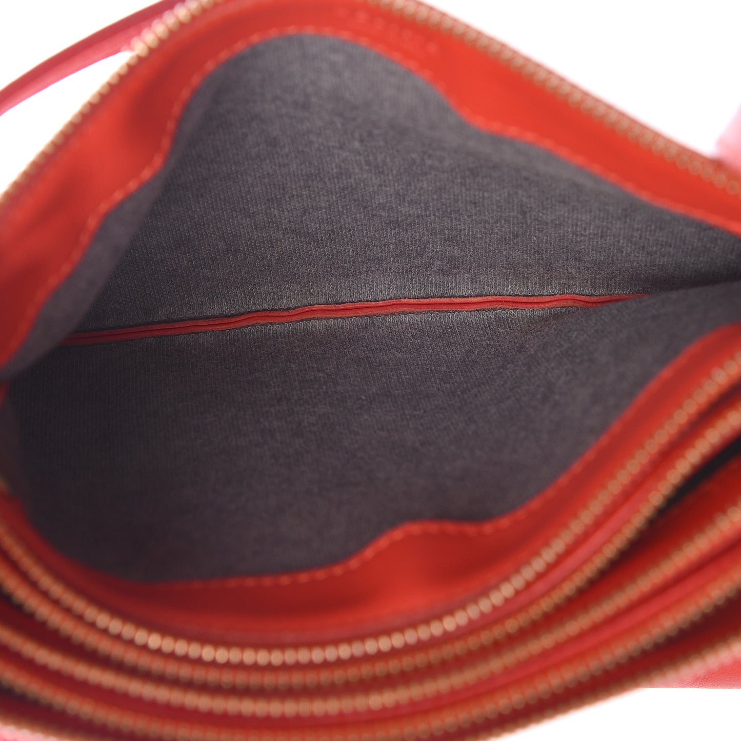 Liege Calfskin Small Trio Crossbody Bag Vermillion