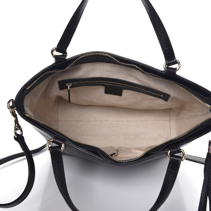 Gucci Pebbled Calfskin Small Soho Top Handle Bag Black 5 of 8